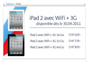 L'iPad 2 chez Swisscom. L'iPad 2 chez Swisscom.