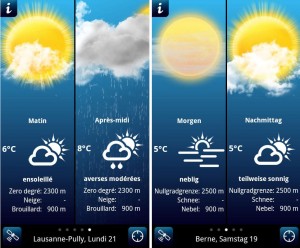 La météo pour la Suisse par ID Mobile. La météo pour la Suisse par ID Mobile.
