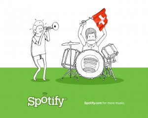 Le service d'écoute en ligne Spotify débarque en Suisse.