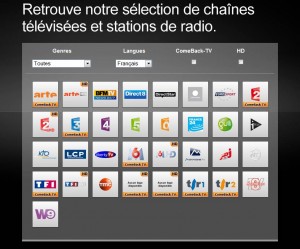 Les chaînes en français de Sunrise TV.