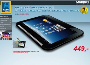 Une tablette Medion 3G chez Aldi? 449 francs... Une tablette Medion 3G chez Aldi? 449 francs...