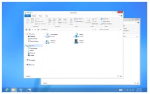Windows 8: une capture d'écran du bureau.