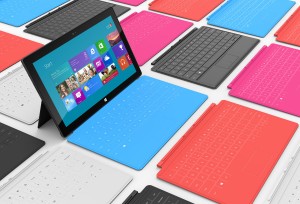 La tablette Microsoft Surface Windows RT. La tablette Microsoft Surface Windows RT.