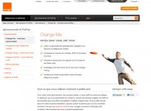 Orange Me sur le nouveau site de l'opérateur.