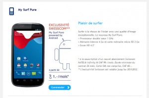 My Surf Pure: l'Android de Swisscom. My Surf Pure: l'Android de Swisscom.