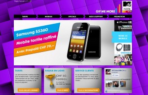 Le nouveau site de MTV mobile.