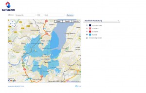 Le réseau 4G / LTE de Swisscom à Genève.
