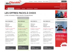 Les offres combinées du téléréseau lausannois Citycable. Les offres combinées du téléréseau lausannois Citycable.