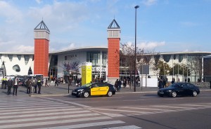L'entrée principale du Mobile World Congress de Barcelone.