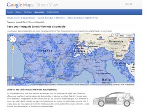 La disponibilité du service Street View de Google.