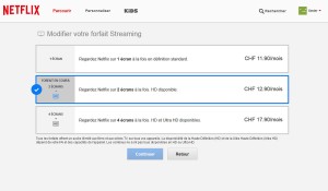 Les prix de Netflix proposés en Suisse. Le géant du streaming propose même une version ultra-HD. Utile quand on sait qu'il faudra des décennies à nos chères TV... Les prix de Netflix proposés en Suisse. Le géant du streaming propose même une version ultra-HD. Utile quand on sait qu'il faudra des décennies à nos chères TV...